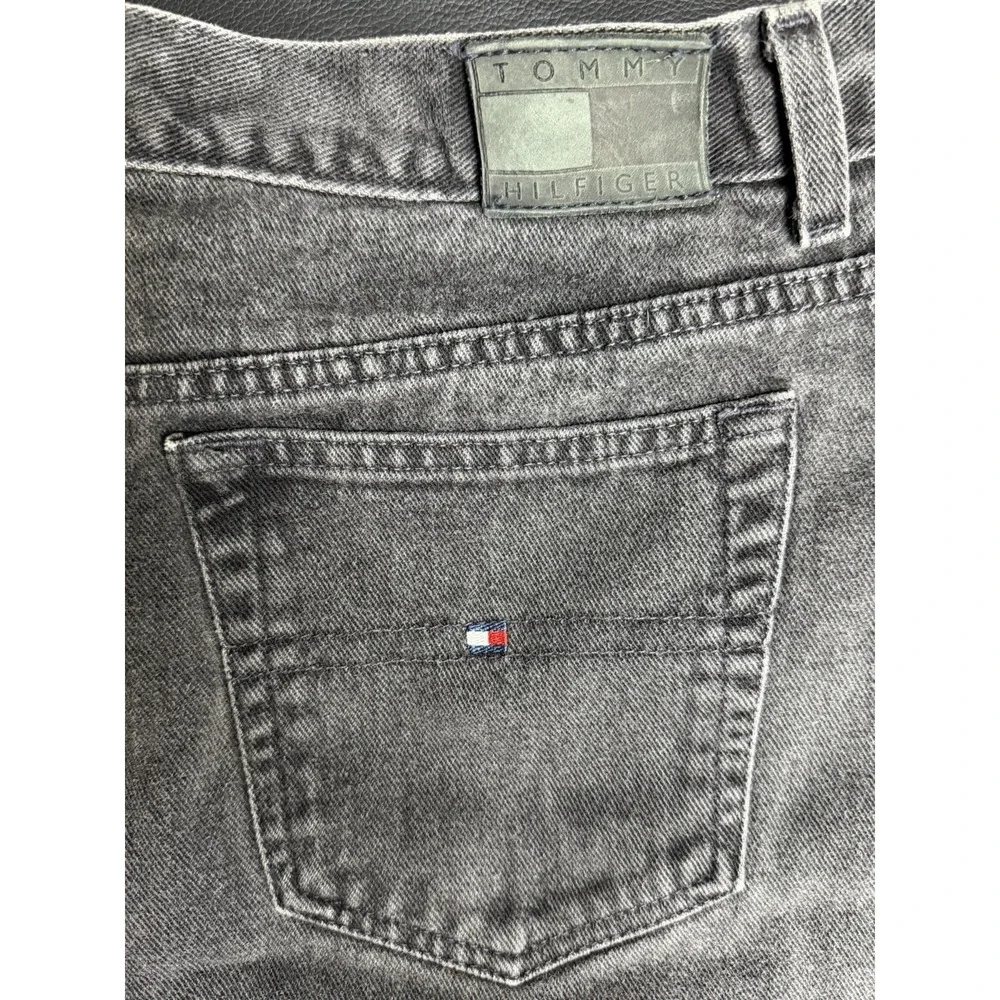 Tommy Hilfiger Vintage 90s Black Jeans Baggy Streetwear High Rise 34x29.5 Unisex